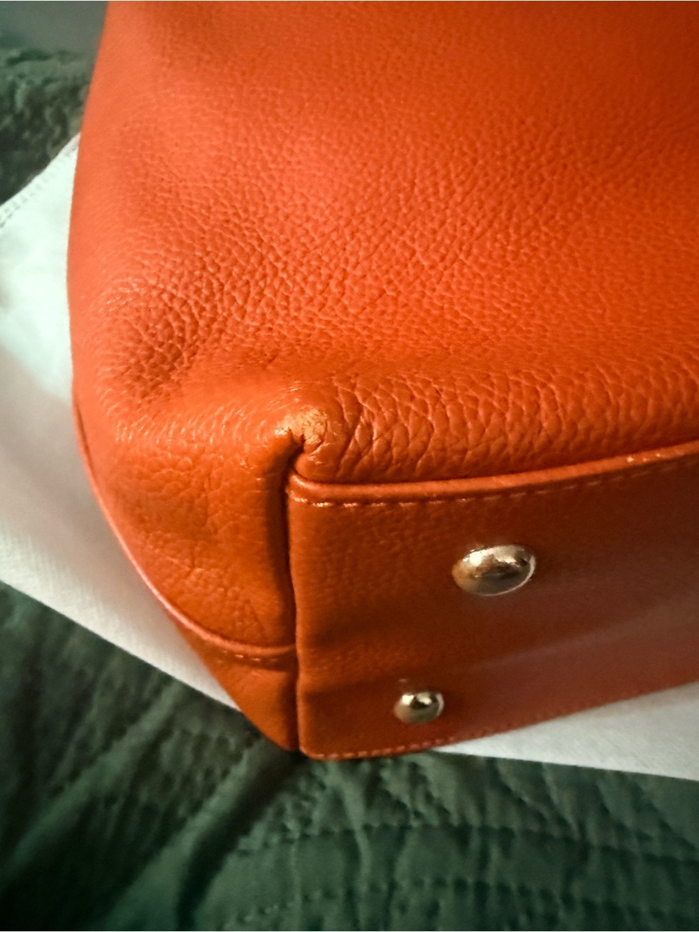Longchamp Orange Leather Top-Handle Tote bag - Picture 5 of 9